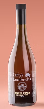 cathy kombucha ginger peachj
